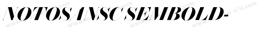 NOTOSANSC SEMBOLD字体转换